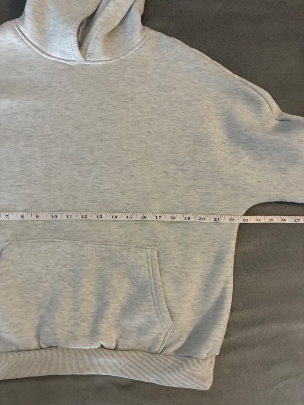 Grey Lightweight Hoodie Minimalist Streetwear Y2K - Picture 6 of 6